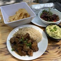 Our spread at Good Karma Artisan Ales & Cafe in San Jose