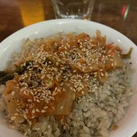 Kimchi bowl  at Good Karma Artisan Ales & Cafe in San Jose