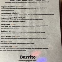 Menu side 2  at Good Karma Artisan Ales & Cafe in San Jose