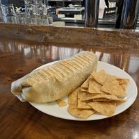 Burrito with masala as option    at Good Karma Artisan Ales & Cafe in San Jose