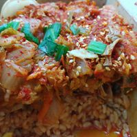 $6.50 kimchi: good but seemed like something was missing at Good Karma Artisan Ales & Cafe in San Jose