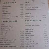 Menu at Lust in Groningen