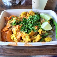 Chef curry with crispy tofu at Grainmaker in Boston