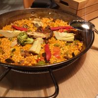 Veg paella at BLoved Veggie Corner in Madrid