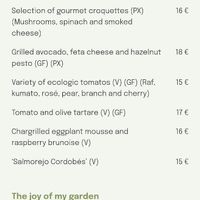 Eg of starters at BLoved Veggie Corner in Madrid