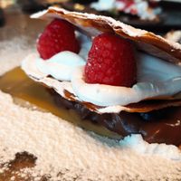 Milhojas de chocolate at BLoved Veggie Corner in Madrid