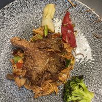 Served portion of Fideau   at BLoved Veggie Corner in Madrid