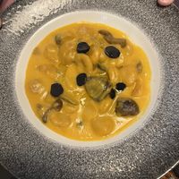 Sweet potato/pumpkin Gnocchi with shrooms  at BLoved Veggie Corner in Madrid