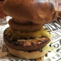 Canadian vegan burger  at Monterey Jack's in Glasgow