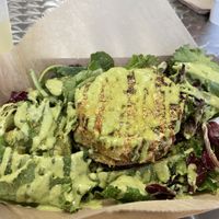 Crab cake  at Seed to Table Vegan Eatery in Venice