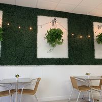 Dining area at Seed to Table Vegan Eatery in Venice