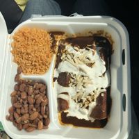 Mole enchiladas 🌱🥴 at Pancho's Vegan Tacos - Fort Apache in Las Vegas