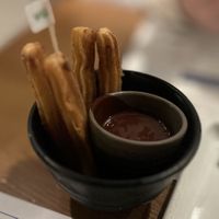 Churros with chocolate sauce   at Wahaca - Covent Garden in London