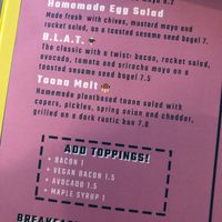 Toona melt, menu description at Haley's Comet Breakfast Club in The Hague