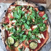 Pizza vegana at Bla Bla Cafe in Ferrol