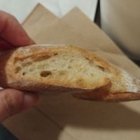 Bread with garlic butter, side for Stroganoff dish at Vegetarian House in San Jose