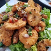 Cha cha shrimp at Vegetarian House in San Jose