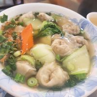 Won ton soup at Vegetarian House in San Jose