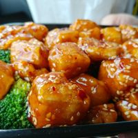 $10.49 Sesame Bean Curd: decent, a bit sweeter than the general Tsos, this is one of my favorite dishes. The texture could be improved and it is a bit expensive at Beansprout Chinese Restaurant in Raleigh