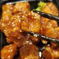 Hard to get a picture but the sauce was dry and the chunks of tofu were glued together so tightly you could barely separate them. at Beansprout Chinese Restaurant in Raleigh