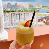 Chai latte with a view  at De Governeur in Willemstad