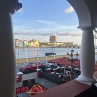 Stunning balcony view of Punda  at De Governeur in Willemstad