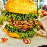 hericium burger at Green Ba - Somerset in Central Singapore