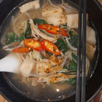 Mock chicken pho (spicy) at Green Ba - Somerset in Central Singapore