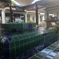 Fountain on teras at De Dames in Willemstad