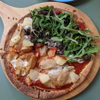Yummy yummy yummy yummy half and half pizza at Privé - Somerset in Central Singapore
