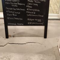 Board with their flavors, including vegan chocolate and chocolate oreo at Melt in North Myrtle Beach