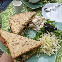 Chkn stuffing sandwich at Catchacarrot Vegan in Ardfern
