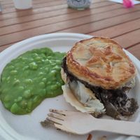 Mushroom and tarragon pie at Catchacarrot Vegan in Ardfern