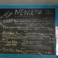 Great menu at Catchacarrot Vegan in Ardfern