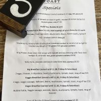 Menu nov 2021  at Toast in Herne Bay