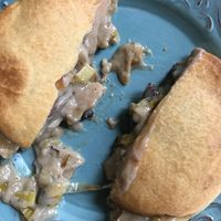 Delicious mushroom pie  at Claudes Kitchen in Christchurch