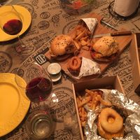 All three vegan burgers  at Cacho in Montevideo