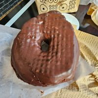 Vegan chocolate sourdough doughnut 🍩 at Doughnut Plant - Flatbush in Brooklyn