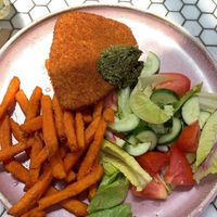 Vegan schnitzel  at The Marsden Brewhouse in Marsden Park