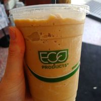 Carmel iced coffee (blended) w/ oatly milk at Flying M Coffee in Boise