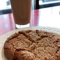 Vegan gingersnap and oat milk iced chai at Flying M Coffee in Boise