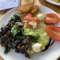 Smashed avo with lots of added sides. Shouldn’t be advertised as vegan option to pay $18 for avo on toast. This was a total of $30, won’t be back to pay for that again!  at Depot Cafe in Noosaville