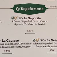 Vegan/vegetarian menù at GianGusto in Cagliari