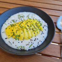 Rice pudding at Boneless Vegetarian Cafe in Bermagui