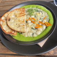 Beans and greens 🥬 so yummy 😋   at Boneless Vegetarian Cafe in Bermagui