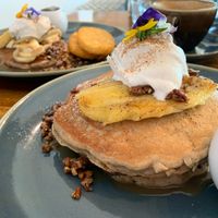 Best pancakes ever! at Boneless Vegetarian Cafe in Bermagui