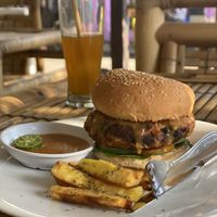 Tasty burger   at Mama's Garden - Maybe closed in 