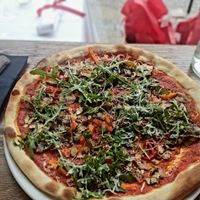 Vegan pizza at Paolo's in Oerebro