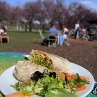 Falafel wrap at The Pavilion Cafe in Edinburgh