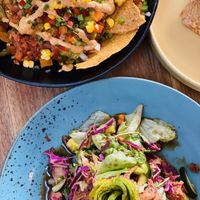 Jackfruit nachos and poke bowl   at The Loft - Uluwatu in Pecatu